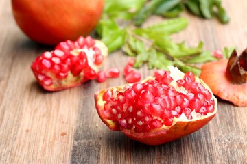 Red fresh pomegranate fruit
