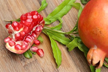 Red fresh pomegranate fruit