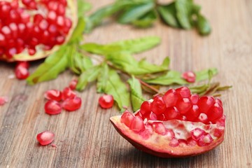 Red fresh pomegranate fruit