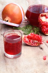 pomegranate fruit with juice