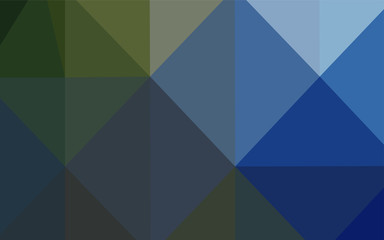 Obraz premium Dark Blue, Green vector polygonal template.