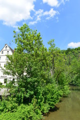 Fototapeta na wymiar Eyach (Neckar) in Haigerloch 