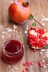 pomegranate fruit with juice