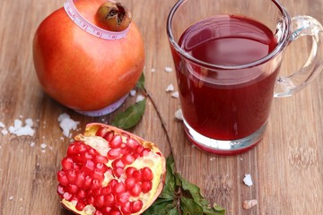 pomegranate fruit with juice