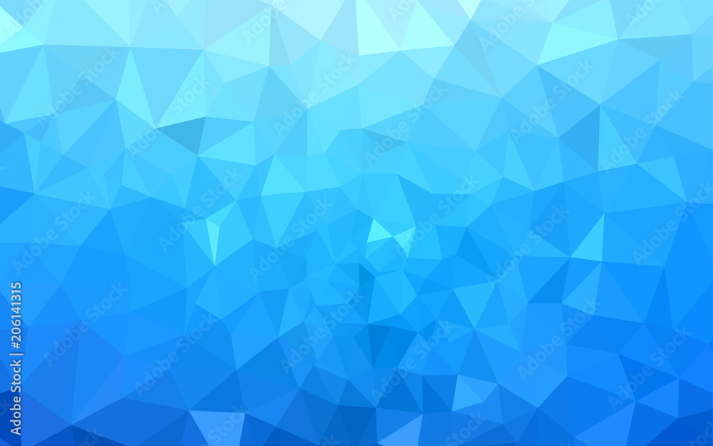 Wall mural light blue vector abstract polygonal pattern.