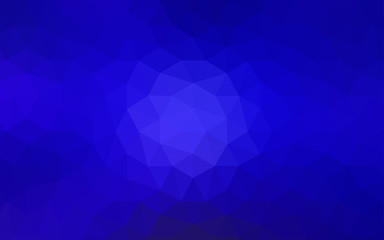 Obraz premium Dark BLUE vector triangle mosaic cover.