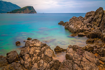 Beautiful Adriatic sea coast around Budva