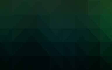 Dark Green vector low poly texture.