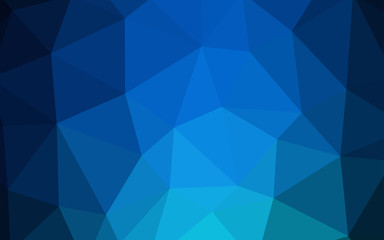 Dark BLUE vector abstract polygonal pattern.
