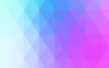 Light Pink, Blue vector shining triangular layout.