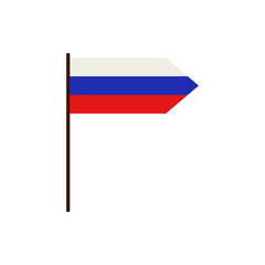 fan flag illustration. Element of fans accessory for mobile concept and web apps. Colored in Russian national flag fan flag flat can be used for web and mobile