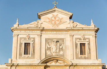 close up of ancient house in old mediterranean city, Pisa, Italy