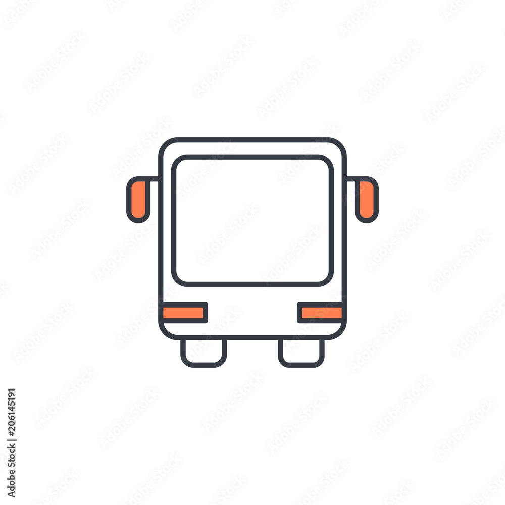 Aufkleber bus icon. element of web icon with one color for mobile concept and web apps. thin line bus icon can