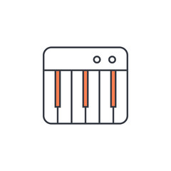 synthesizer key icon. Element of web icon with one color for mobile concept and web apps. Thin line synthesizer key icon can be used for web and mobile. Premium icon