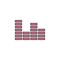 sound wave icon. Element of web icon with one color for mobile concept and web apps. Thin line sound wave icon can be used for web and mobile. Premium icon