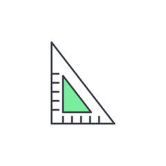 angle ruler icon. Element of web icon with one color for mobile concept and web apps. Thin line angle ruler icon can be used for web and mobile. Premium icon