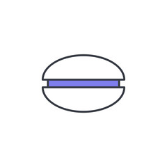 burgher icon. Element of web icon with one color for mobile concept and web apps. Thin line burgher icon can be used for web and mobile. Premium icon