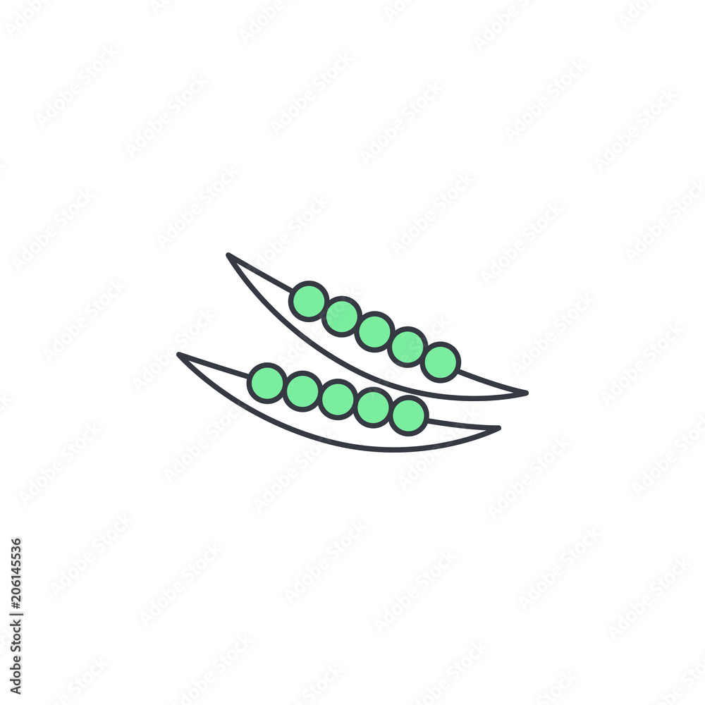 Poster kidney beans icon. element of web icon with one color for mobile concept and web apps. thin line kid