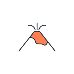 volcano icon. Element of web icon with one color for mobile concept and web apps. Thin line volcano icon can be used for web and mobile. Premium icon