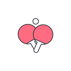 Ping pong icon. Element of web icon with one color for mobile concept and web apps. Thin line Ping pong icon can be used for web and mobile. Premium icon