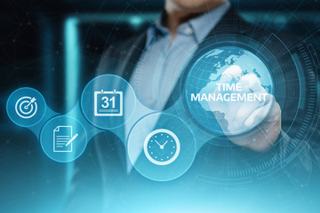 Fototapeta na wymiar time management project efficiency strategy goals business technology internet concept