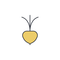 radish icon. Element of web icon with one color for mobile concept and web apps. Thin line radish icon can be used for web and mobile. Premium icon