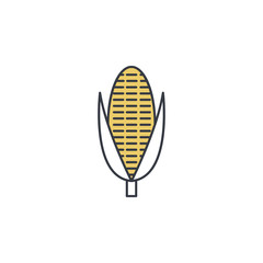 corn icon. Element of web icon with one color for mobile concept and web apps. Thin line corn icon can be used for web and mobile. Premium icon