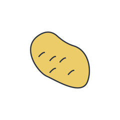 potato icon. Element of web icon with one color for mobile concept and web apps. Thin line potato icon can be used for web and mobile. Premium icon