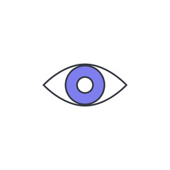 eye icon. Element of web icon with one color for mobile concept and web apps. Thin line eye icon can be used for web and mobile. Premium icon