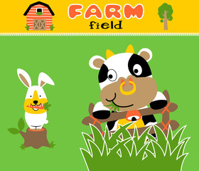 Funny animals farm cartoon
