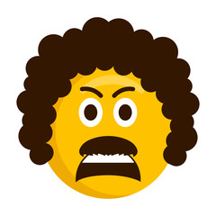 Angry retro emoji icon