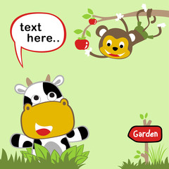 vector cartoon of nice animals cartoon