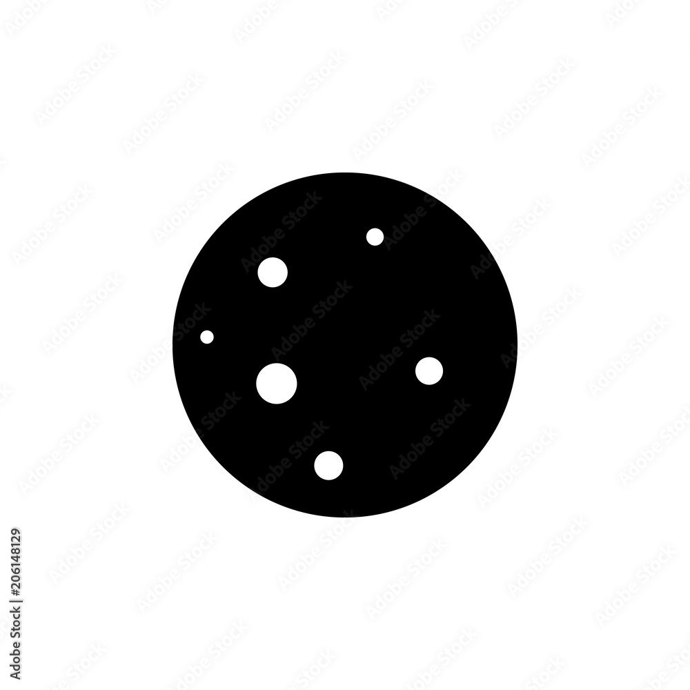 Aufkleber moon icon. element of web icon with one color for mobile concept and web apps. isolated moon icon ca