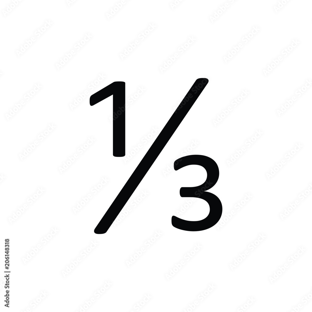 Poster one third icon. element of web icon with one color for mobile concept and web apps. isolated one thi