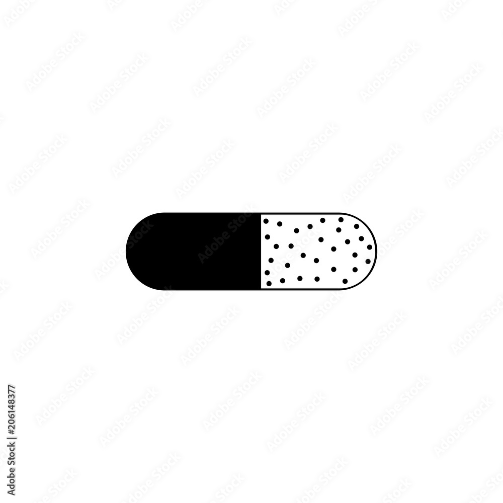 Aufkleber pill icon. element of web icon with one color for mobile concept and web apps. isolated pill icon ca