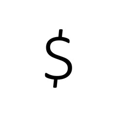 Fototapeta premium dollar sign icon. Element of web icon with one color for mobile concept and web apps. Isolated dollar sign icon can be used for web and mobile