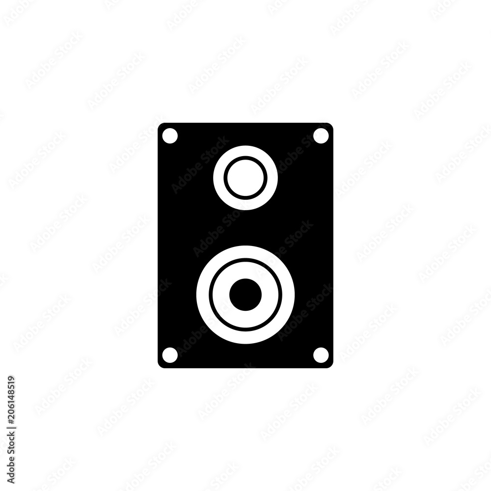 Aufkleber acoustic system icon. element of web icon with one color for mobile concept and web apps. isolated a