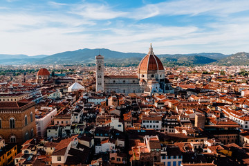 Obraz premium beautiful cityscape with famous Duomo cathedral in Florence, italy
