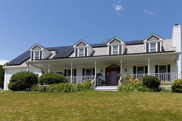 Fototapeta na wymiar House with Solar Panels