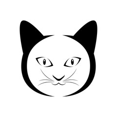 Isolated cat outline