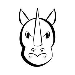 Isolated rhino outline icon