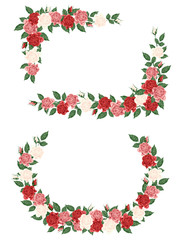 クラシカルローズのフレーム　 ロゼ系