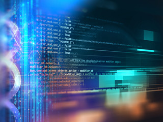 Programming code abstract technology background of software developer and  Computer script