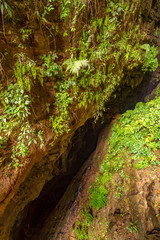 Obraz premium The rock wall of the canyon of longshui gorge