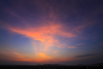 Beautiful sky at  twilight time for background