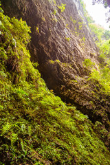 The rock wall of the canyon of longshui gorge