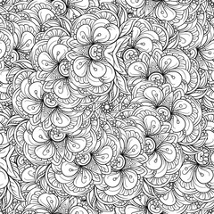 Black and white abstract seamless pattern.