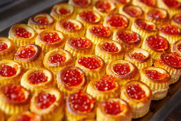Sandwiches with red caviar for the holiday