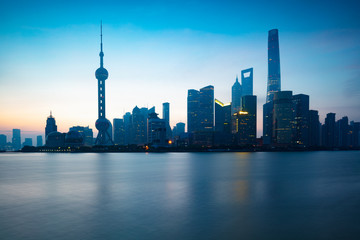 Naklejka premium Panoramę Szanghaju