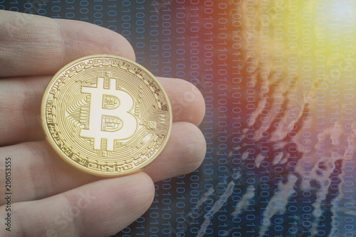 Owning Bitcoin Investment Symbolized By A Hand Holding A Real - 